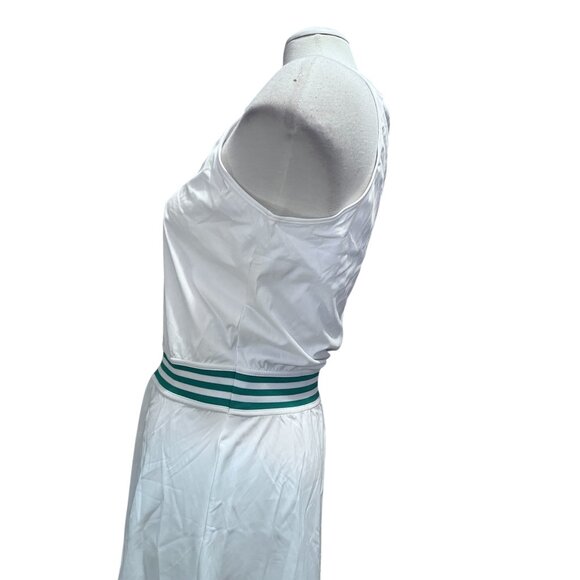 Halara Crew Neck Casual A Line Mini Mini Tennis Dress Sz Large Womens White & Gr - Picture 8 of 9